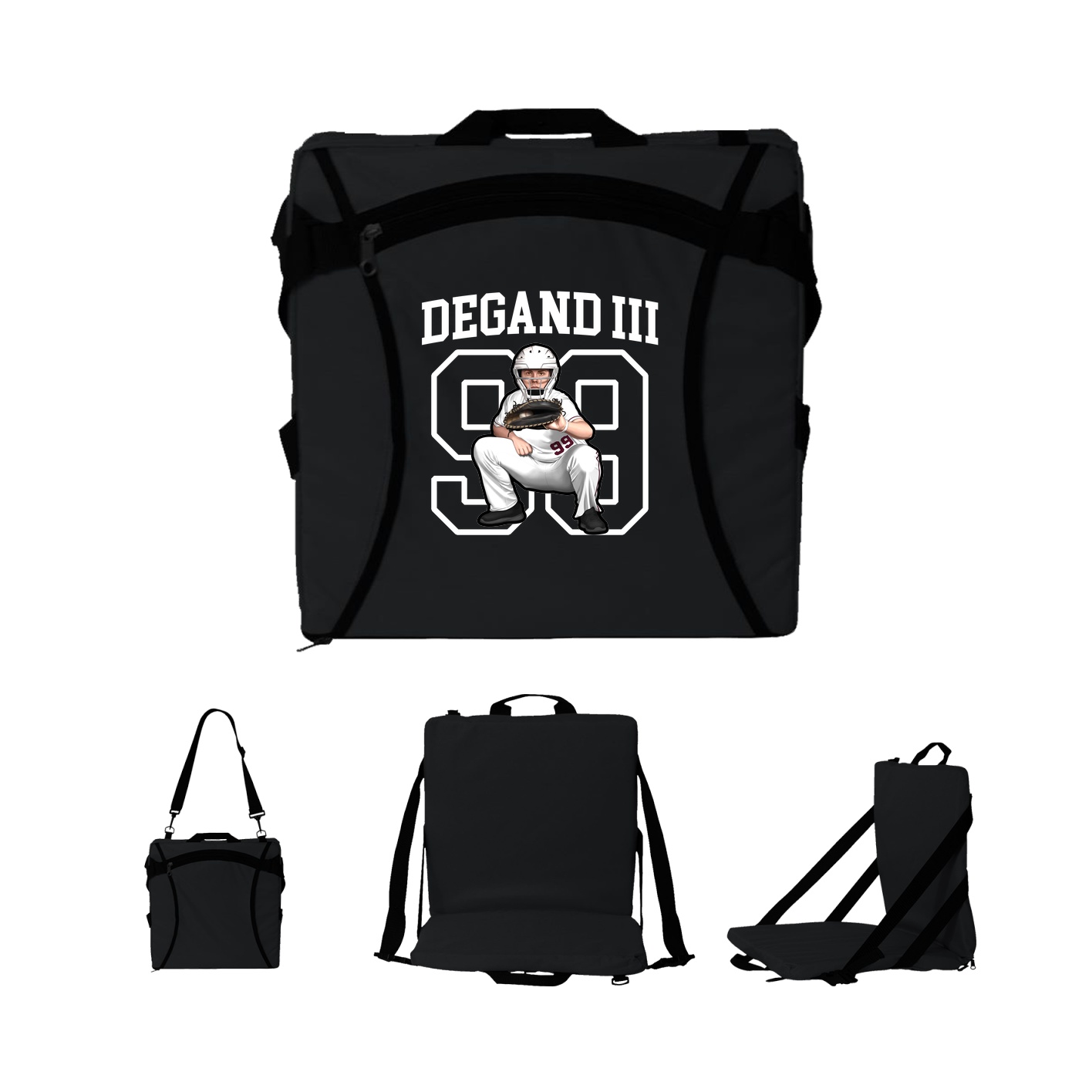 Folding Stadium Seat — Shirsey in Black