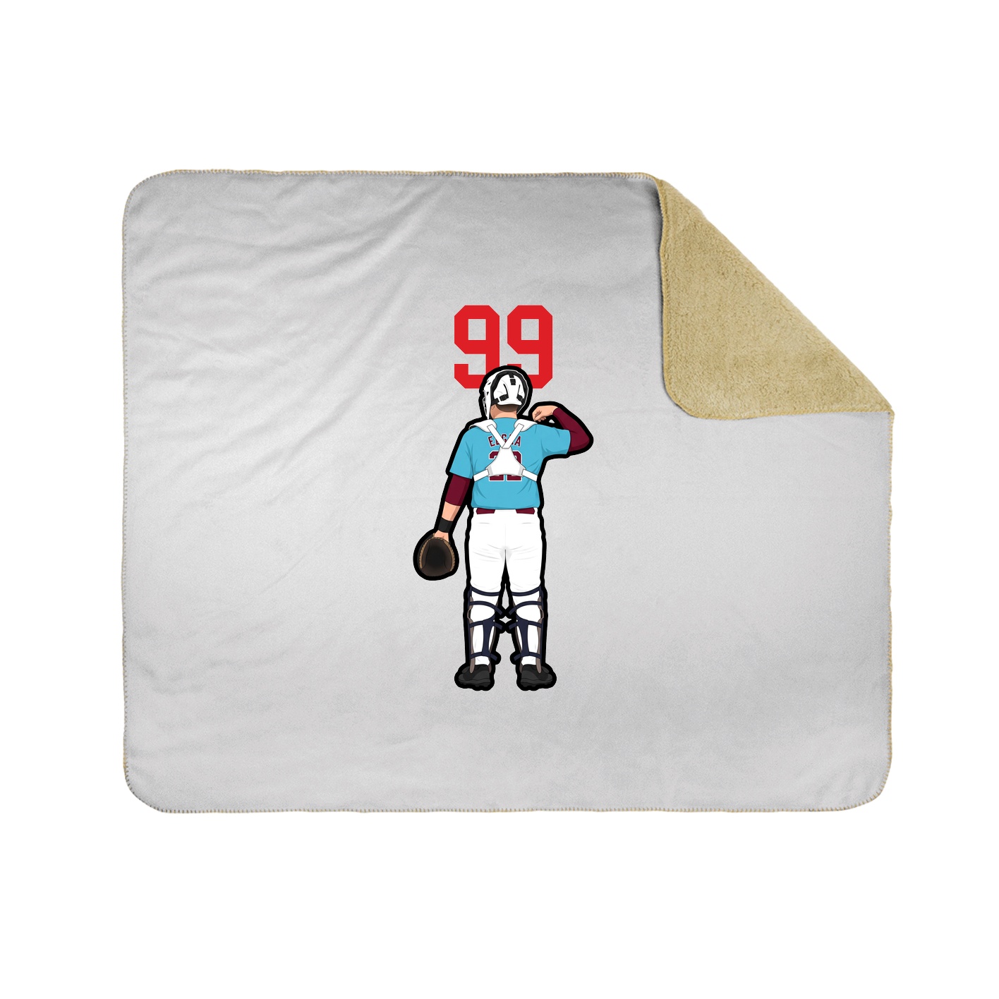 Throw Blanket — Number Top in White