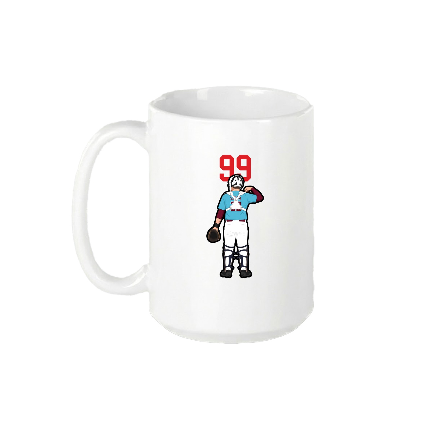 15oz Coffee Mug — Number Top in White