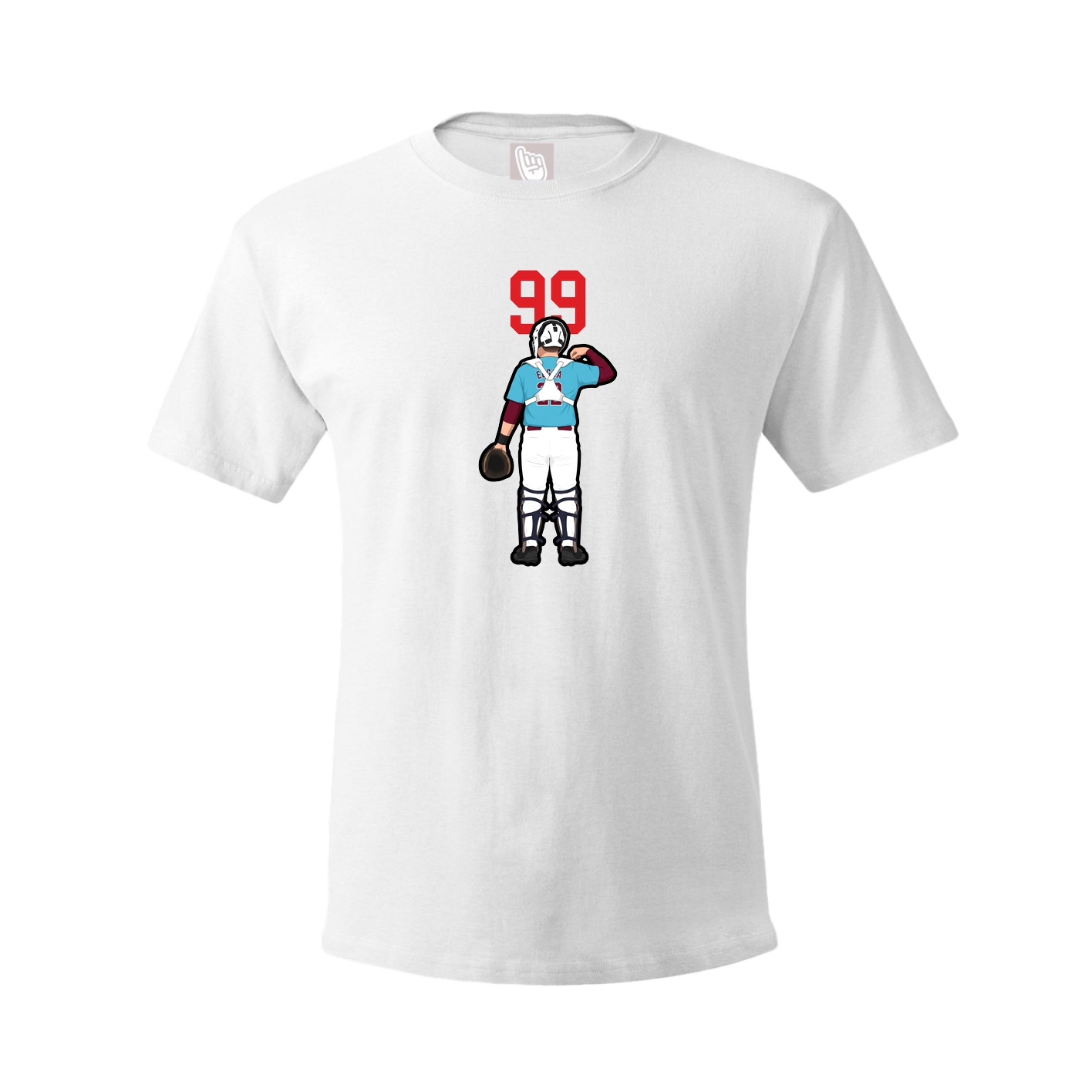 Youth Tee — Number Top in White