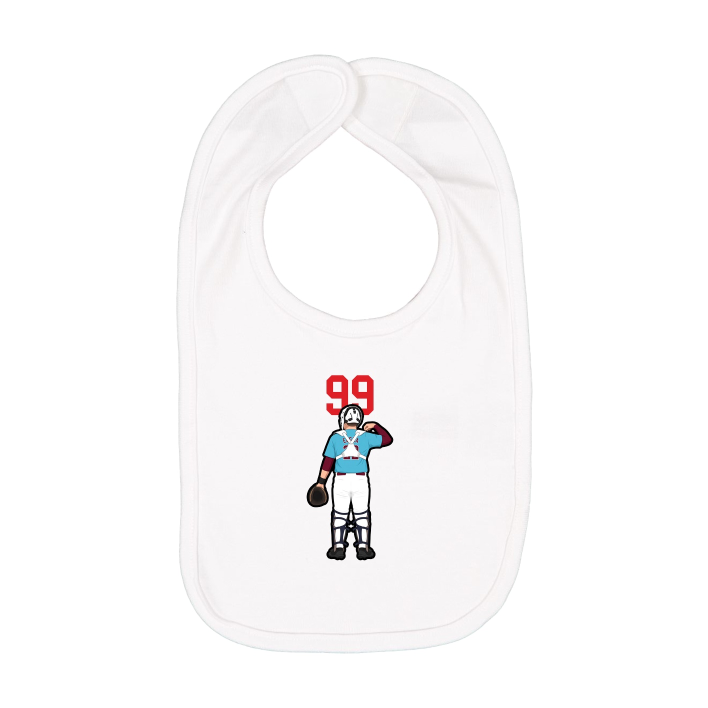 Infant Bib — Number Top in White