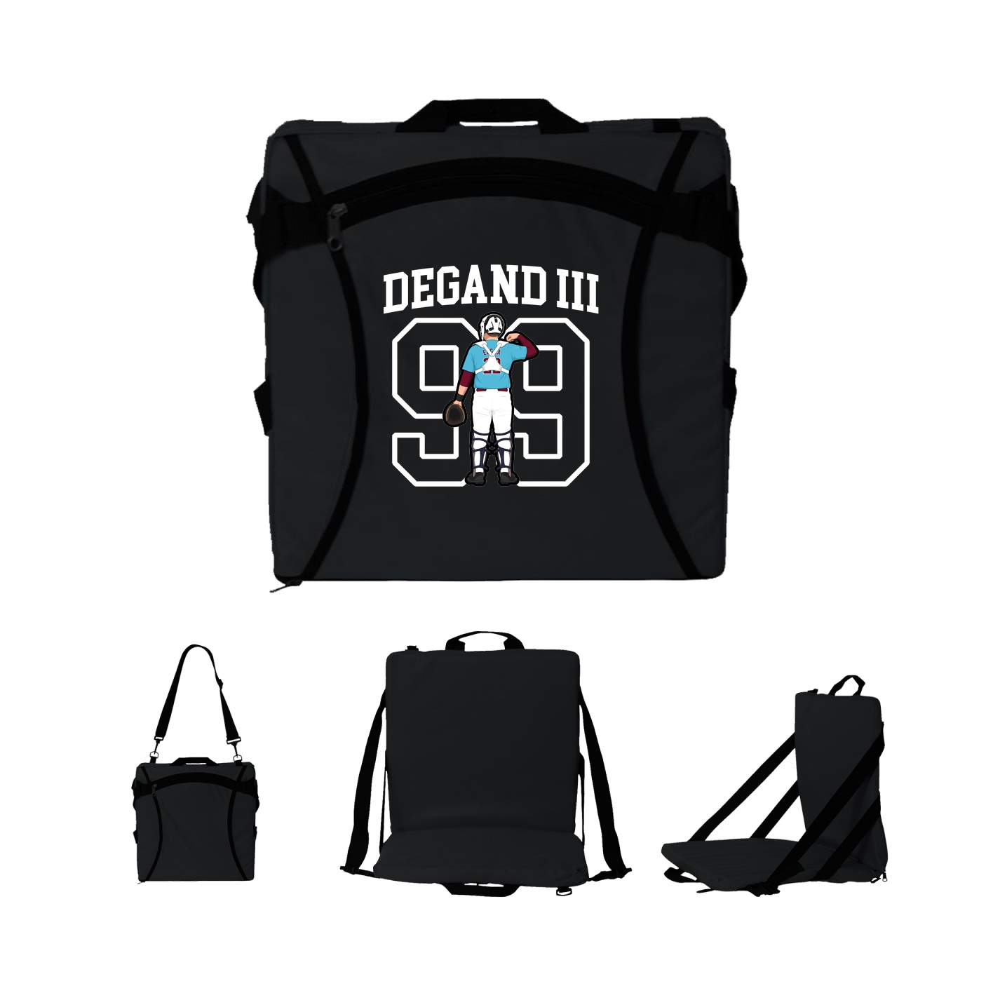 Folding Stadium Seat — Shirsey in Black