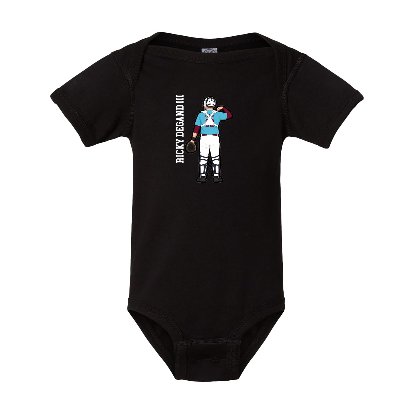 Baby Onesie — Name Vertical in Black