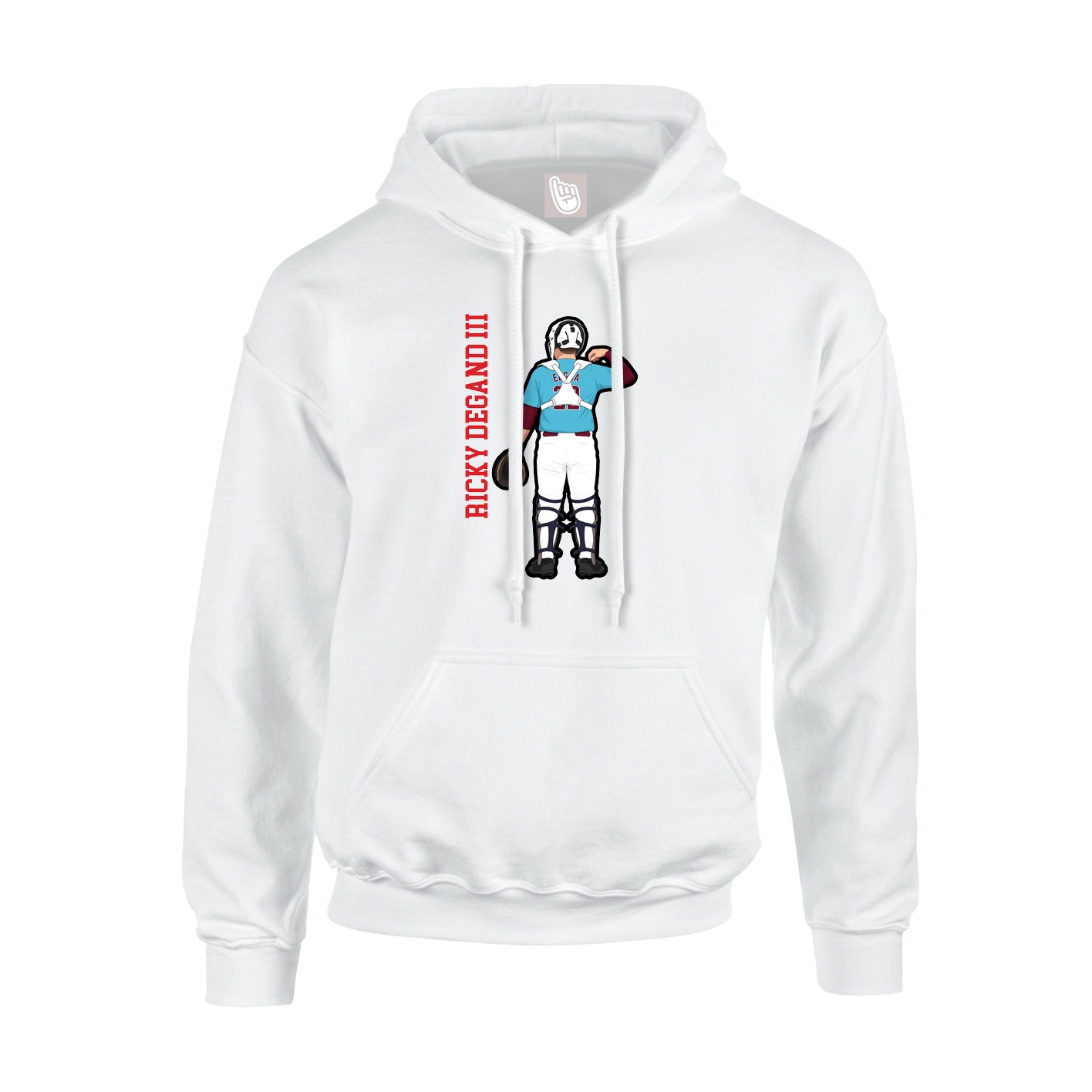Hoodie — Name Vertical in White