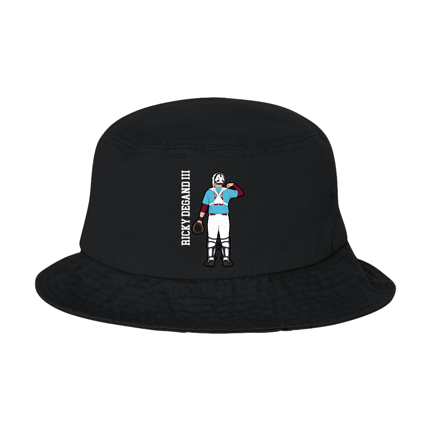Bucket Cap — Name Vertical in Black