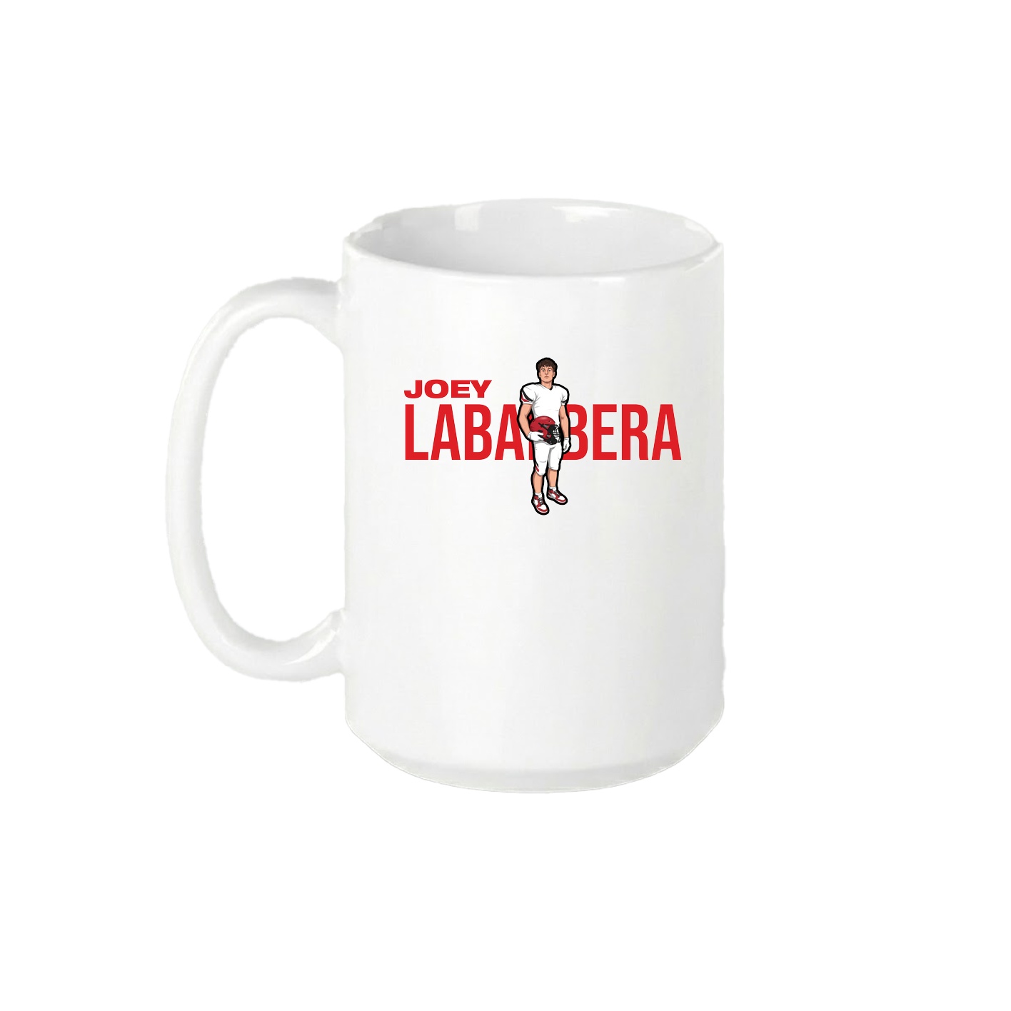 15oz Coffee Mug — Player Name in White