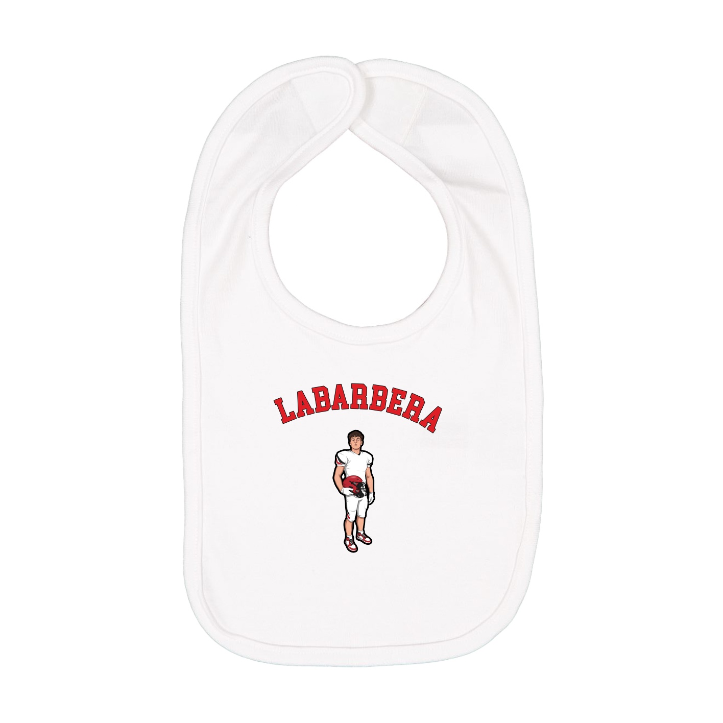 Infant Bib — Shirsey Arch in White