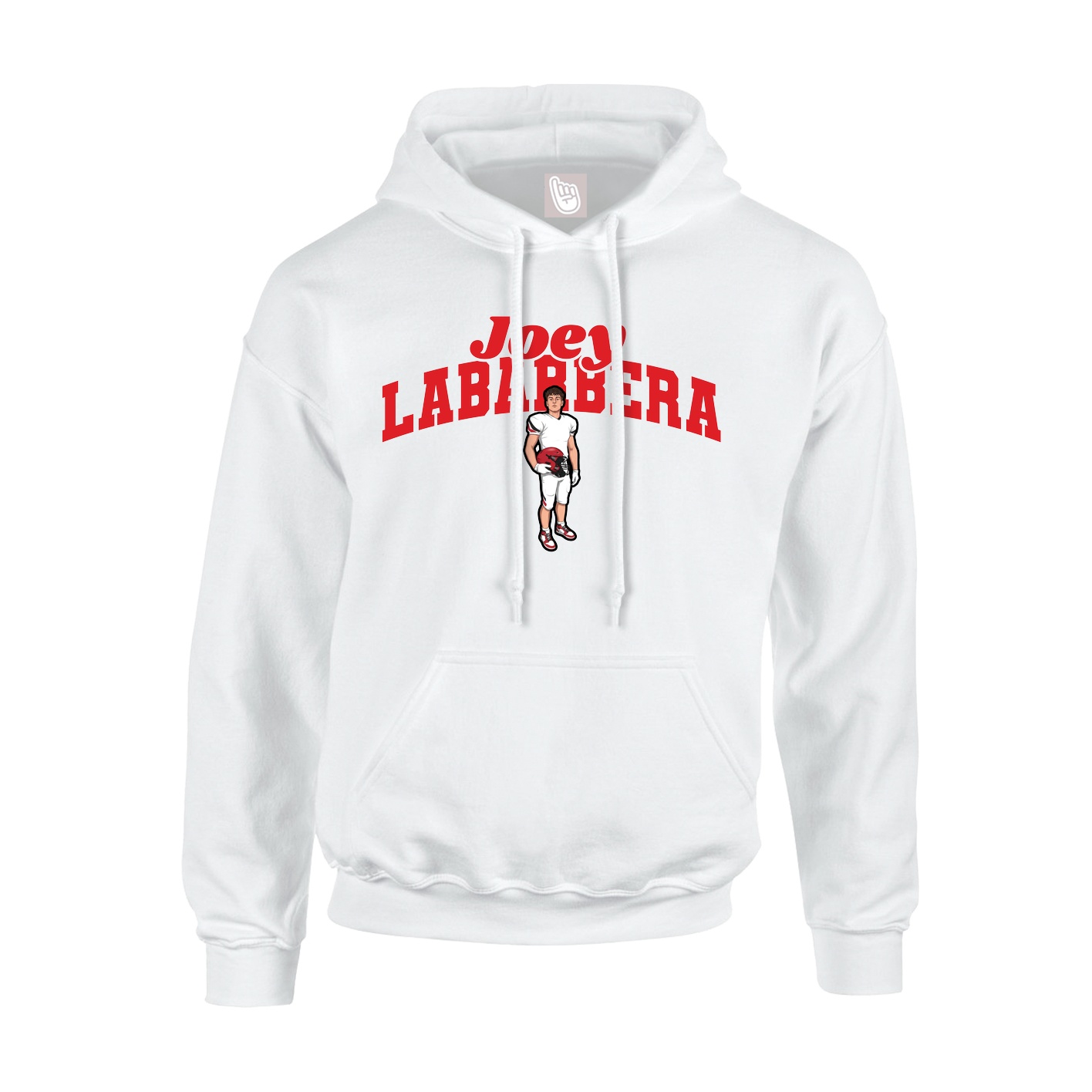 Youth Hoodie — Signature Arch in White