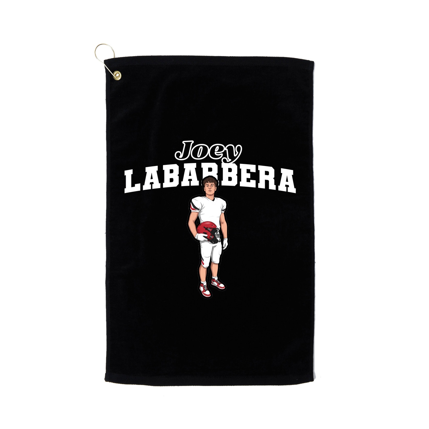 Golf Towel — Name Arch in Black