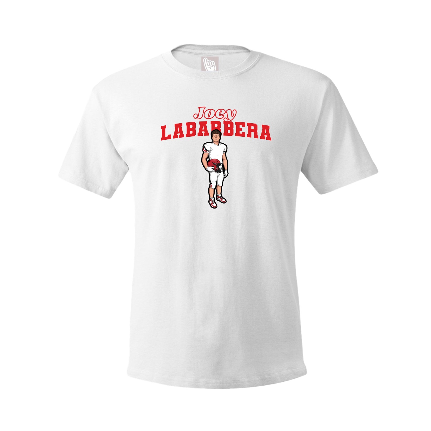 Youth Tee — Name Arch in White