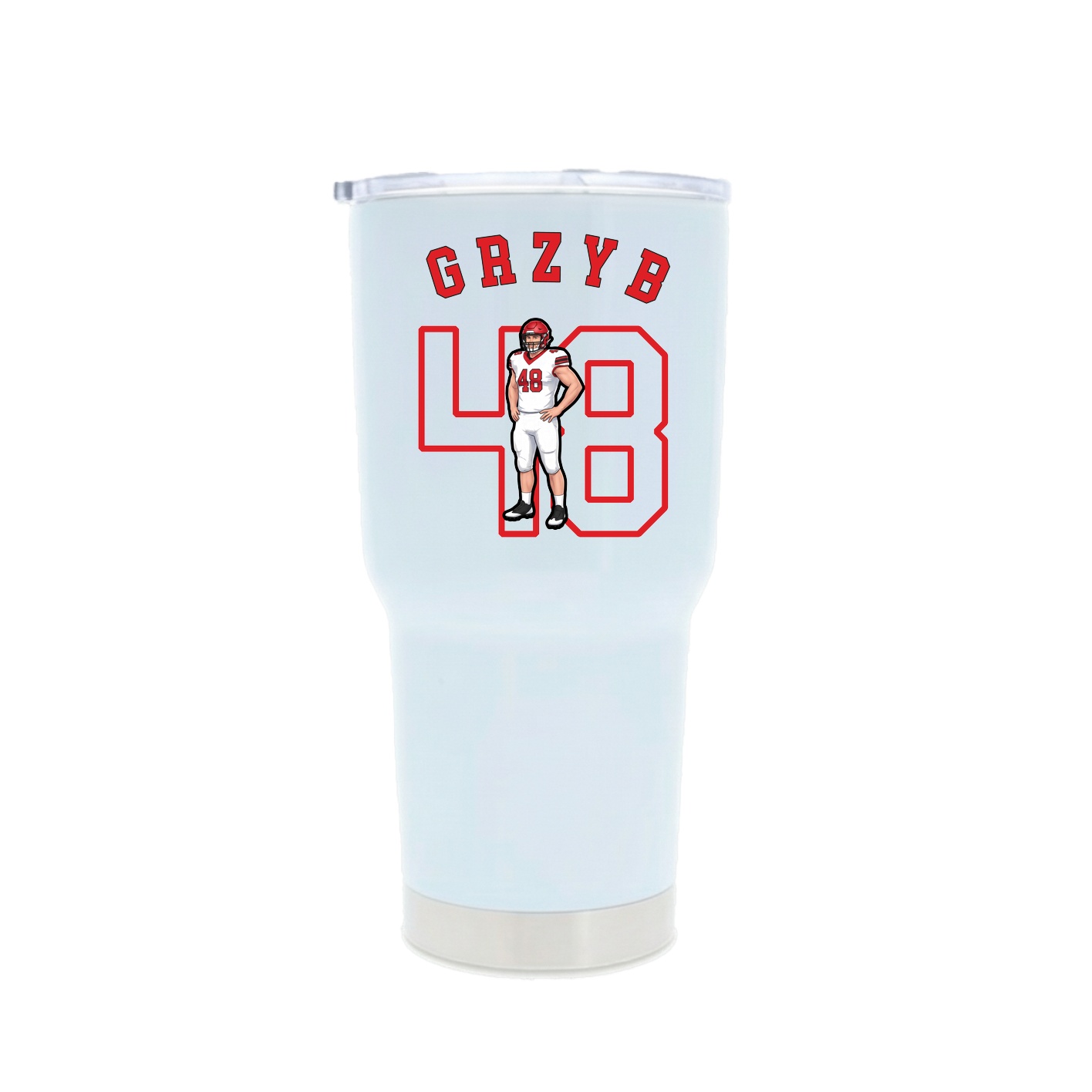 30oz Stainless Steel Tumbler — Shirsey Arch in White