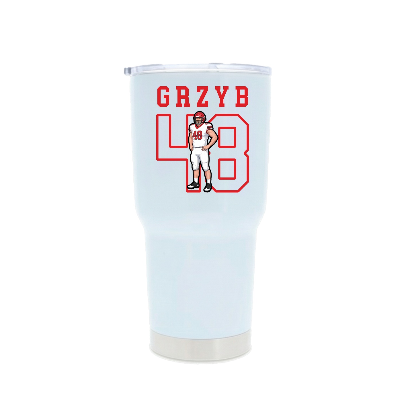 30oz Stainless Steel Tumbler — Shirsey in White