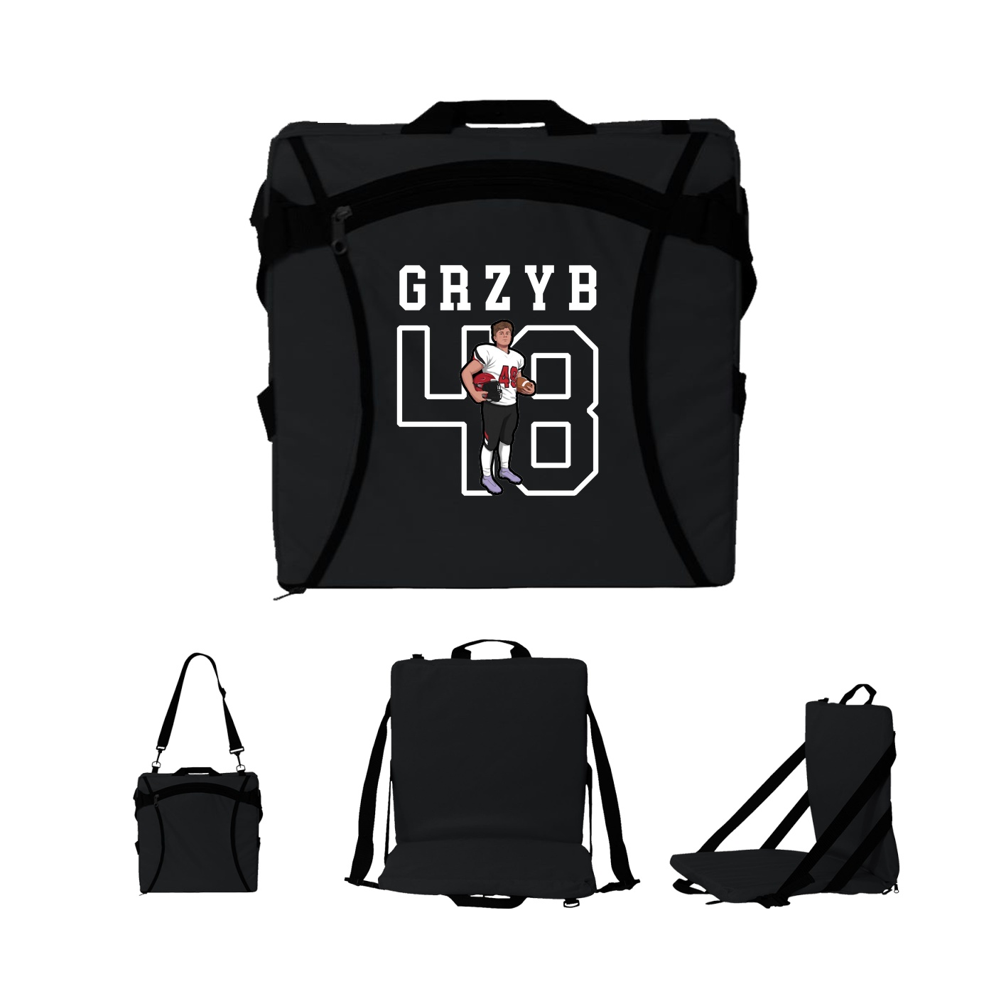 Folding Stadium Seat — Shirsey in Black