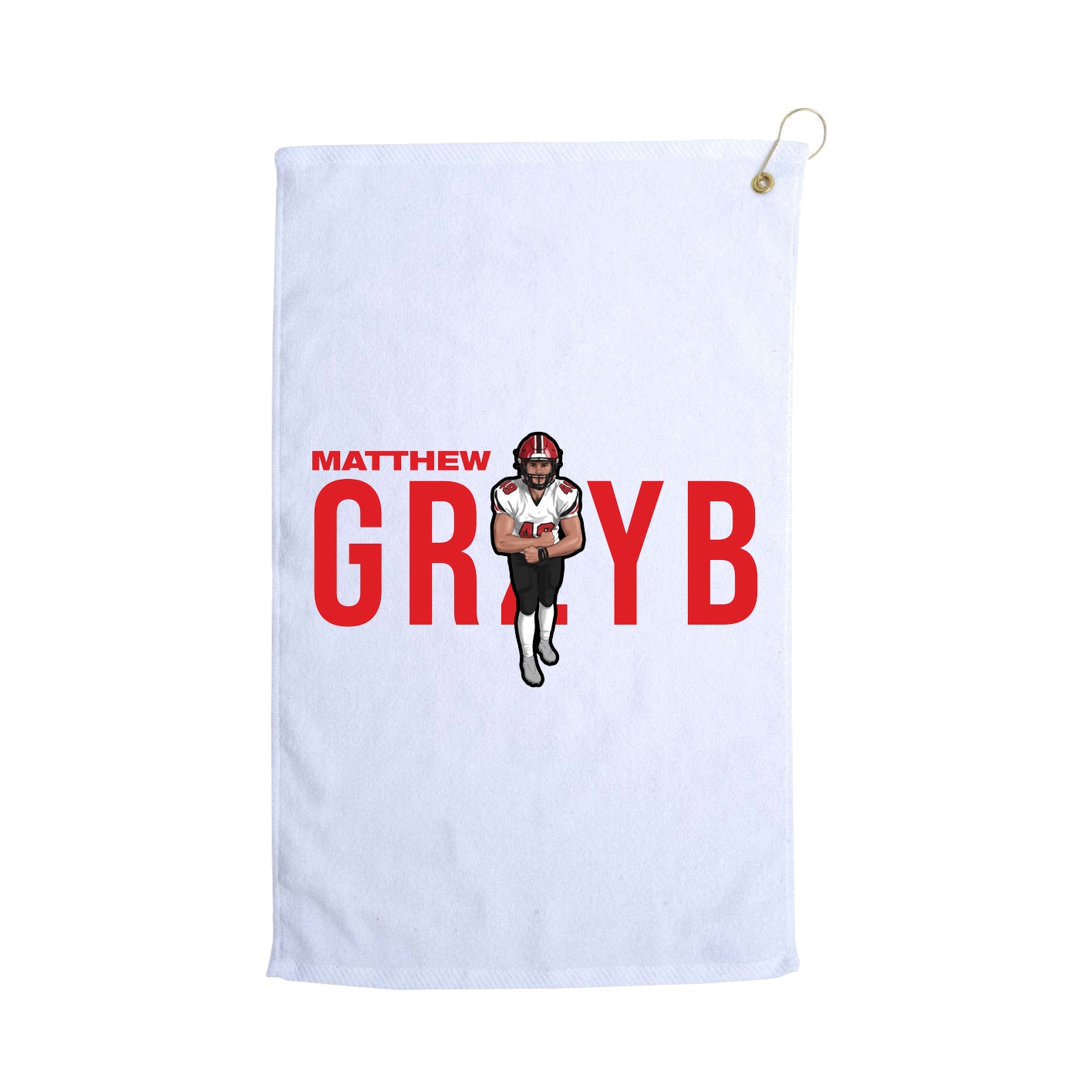Golf Towel — Player Name in White