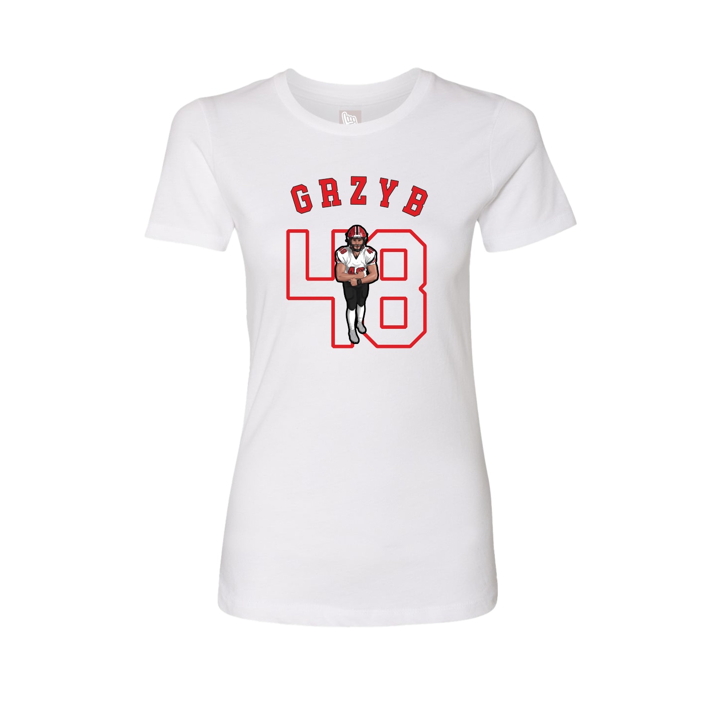 Fitted Women's Tee — Shirsey Arch in White