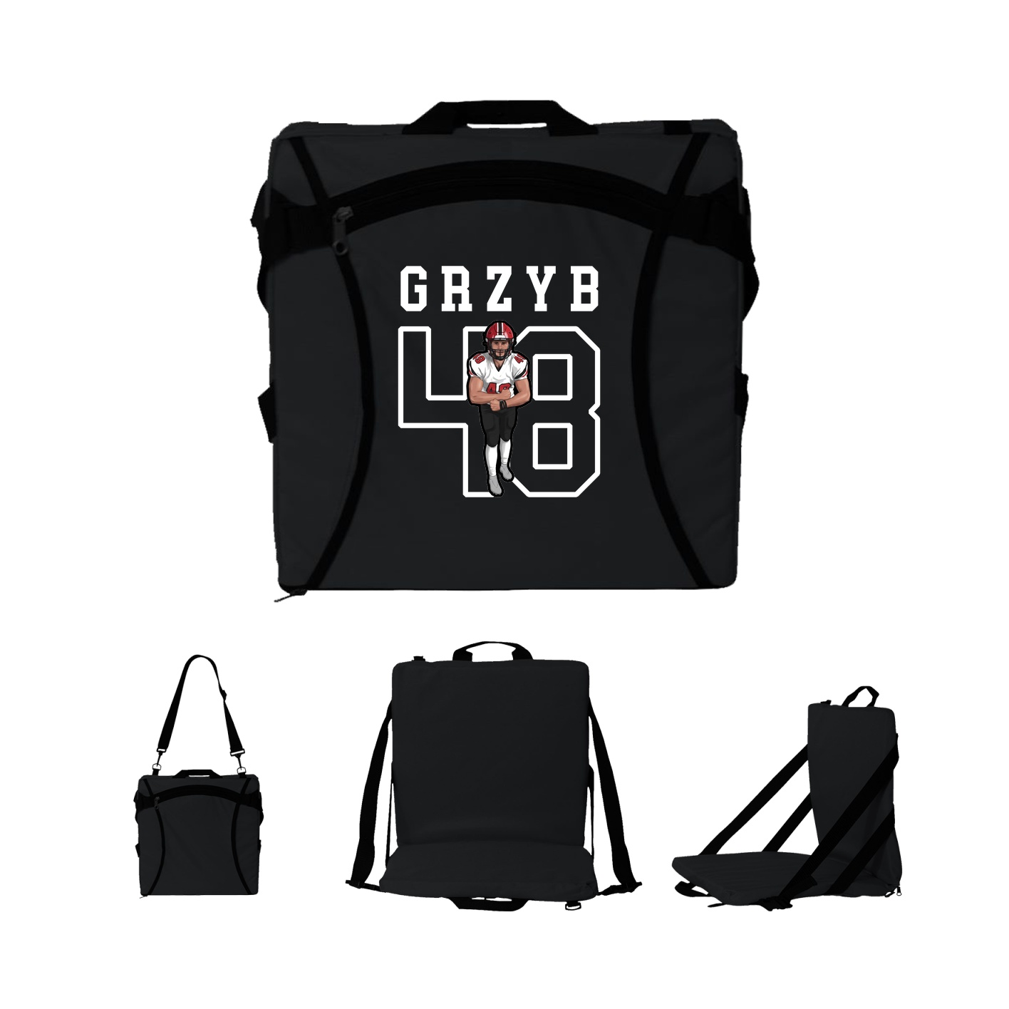 Folding Stadium Seat — Shirsey in Black