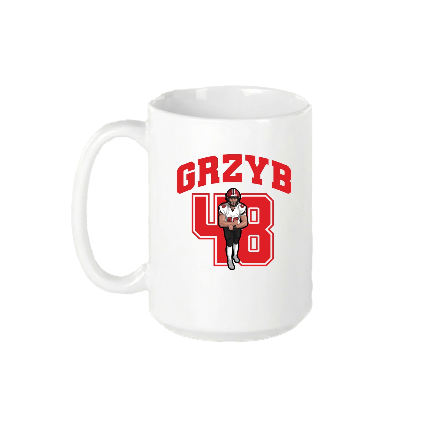 15oz Coffee Mug — Number in White