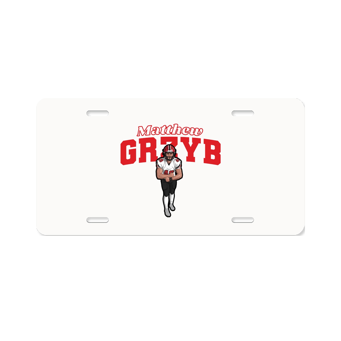 License Plate — Name Arch in Classic