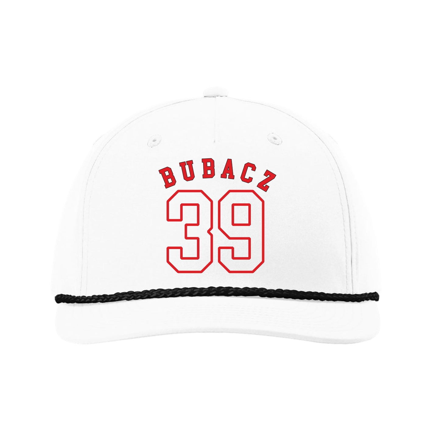 Five-Panel Classic Rope Cap — Shirsey Arch in White