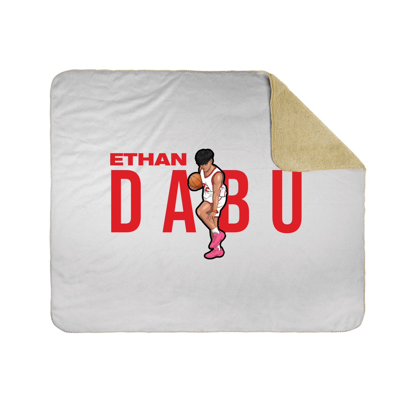 Throw Blanket — Player Name in White