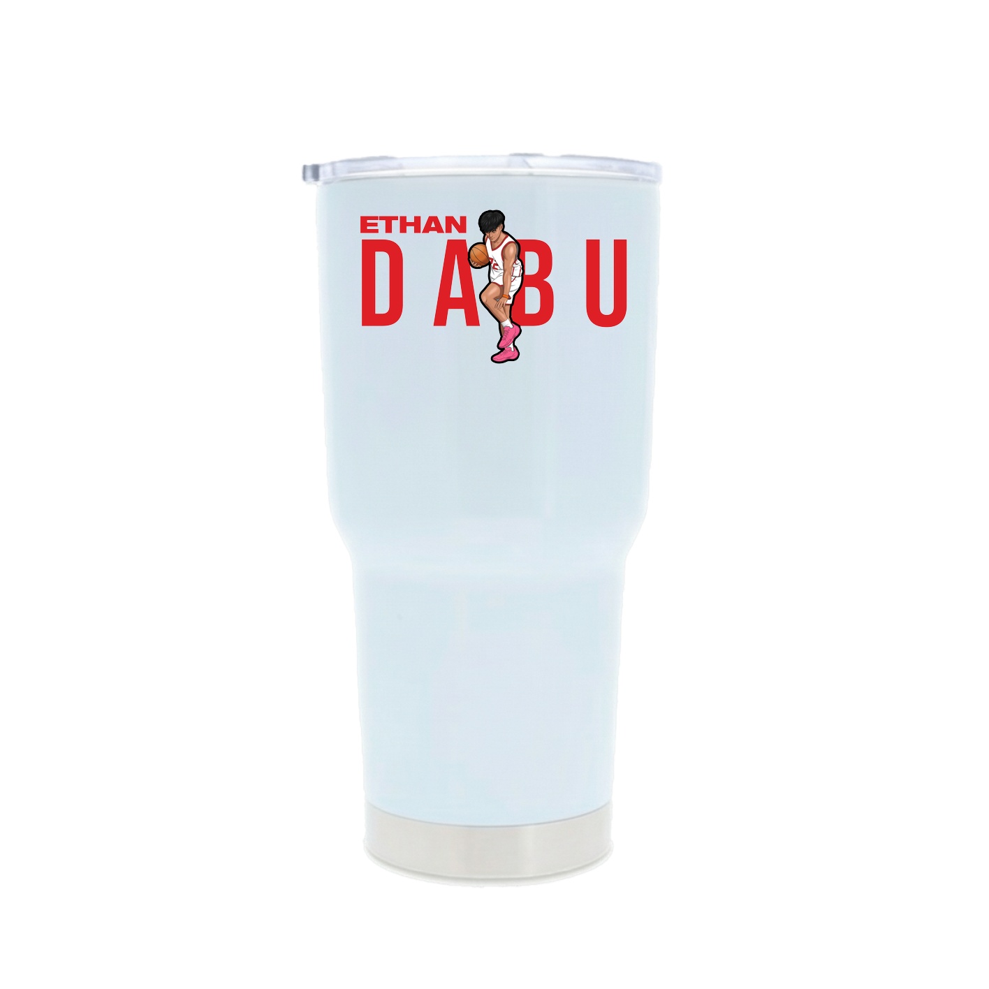 30oz Stainless Steel Tumbler — Player Name in White