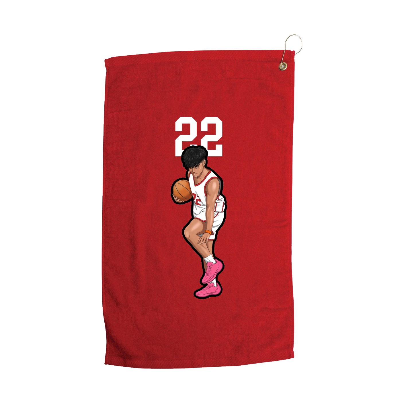 Golf Towel — Number Top in Red