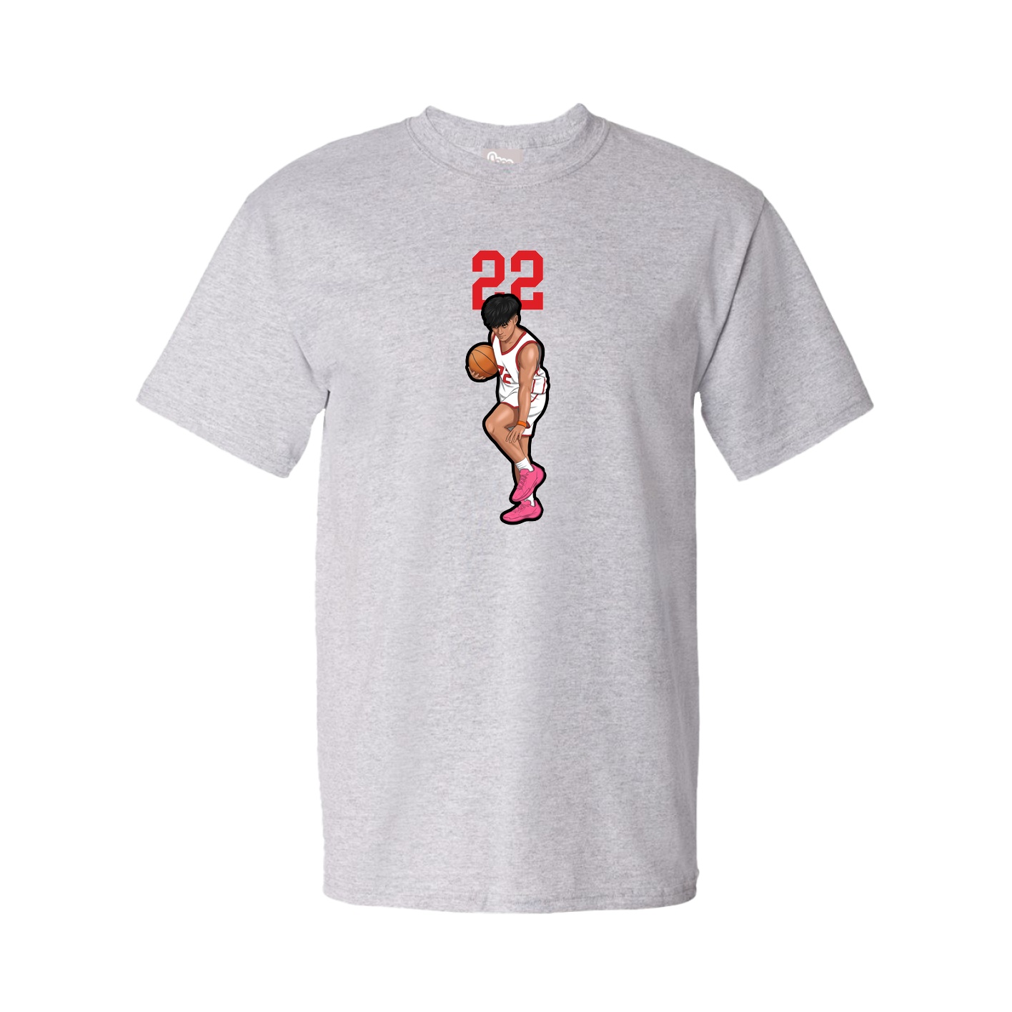 Youth Tee — Number Top in Grey