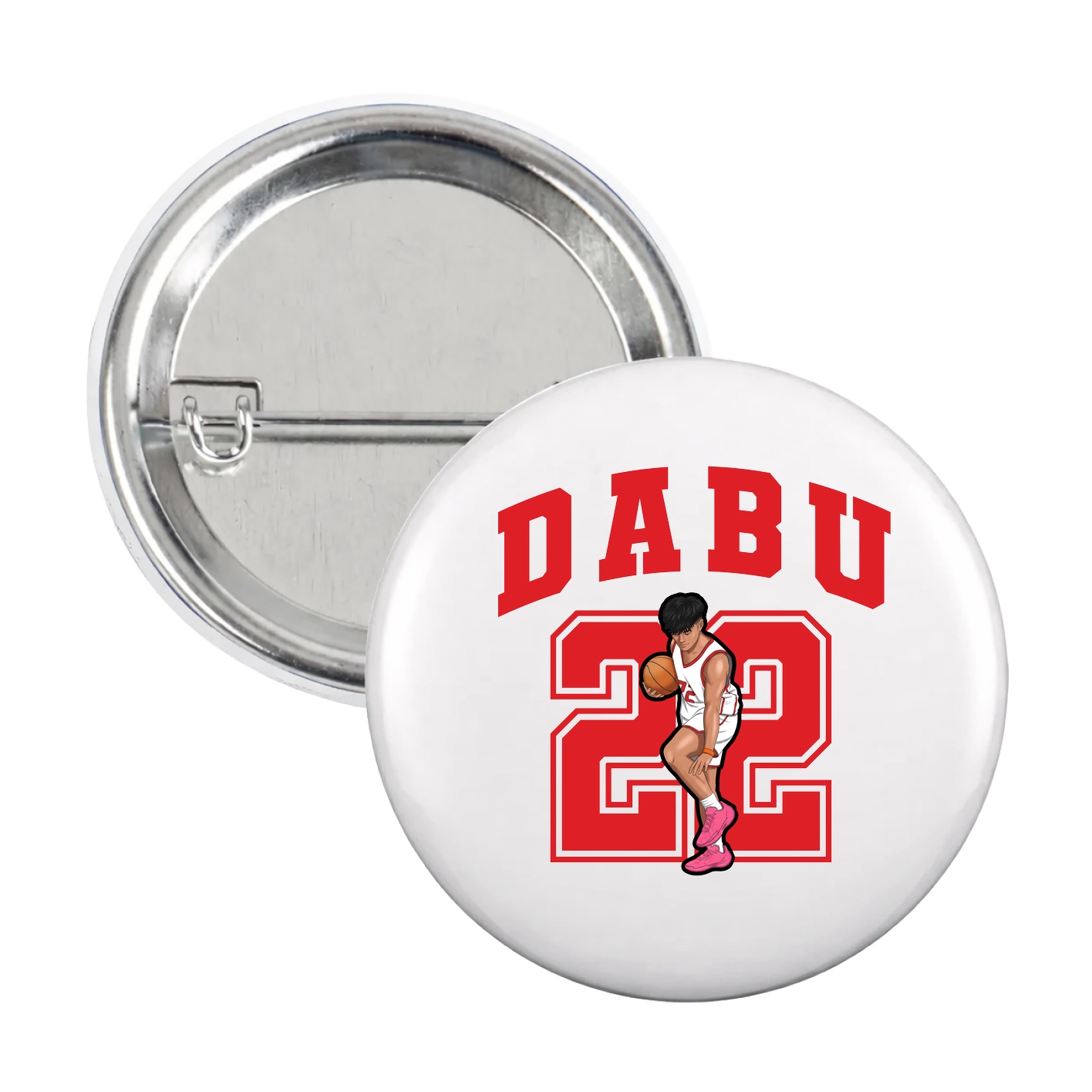 Game Day Button — Number in White