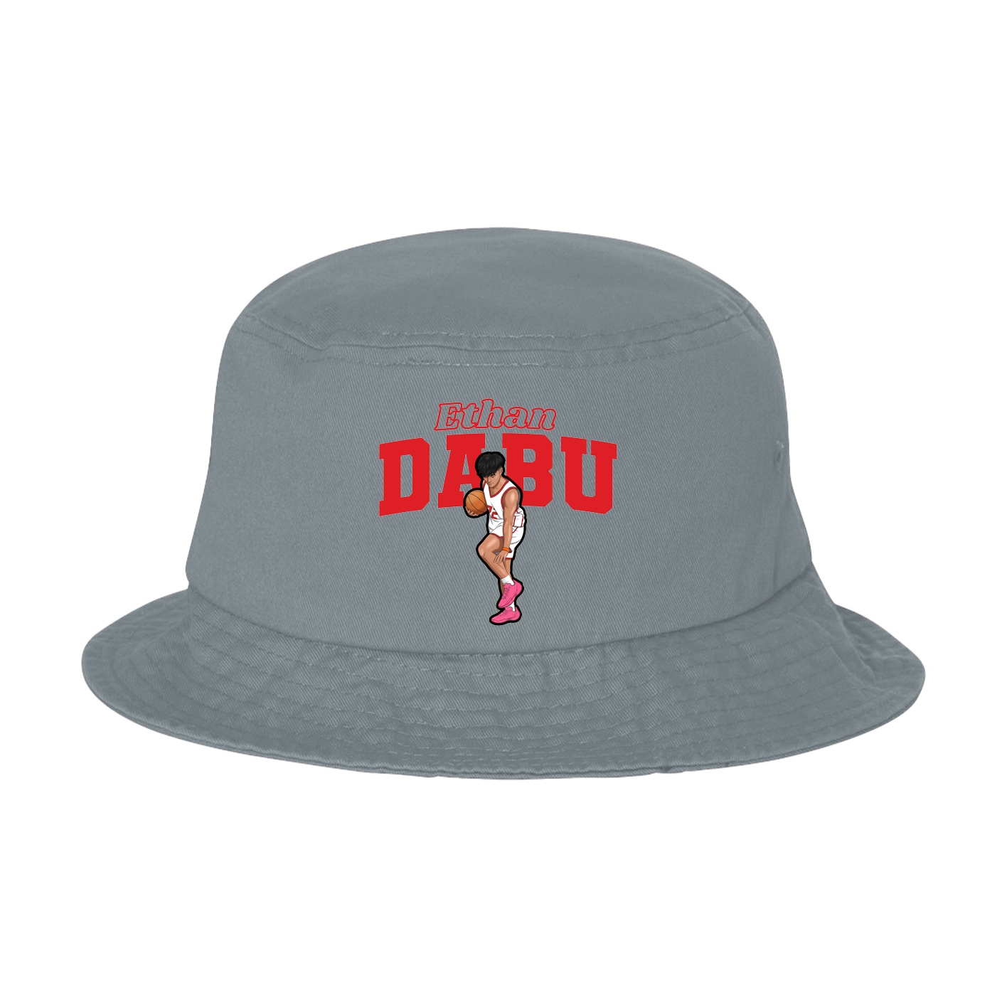Bucket Cap — Name Arch in Grey