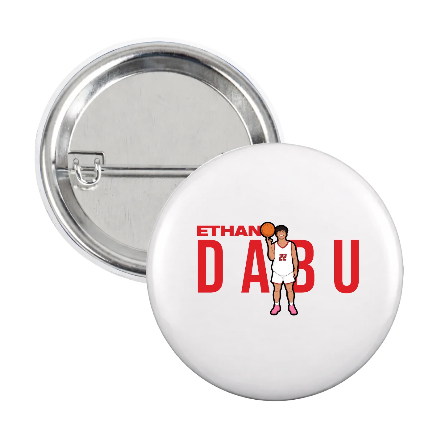 Game Day Button — Player Name in White