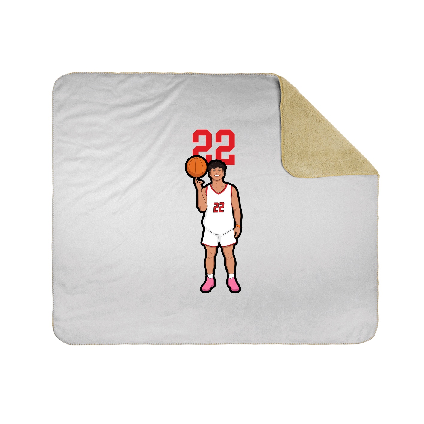 Throw Blanket — Number Top in White