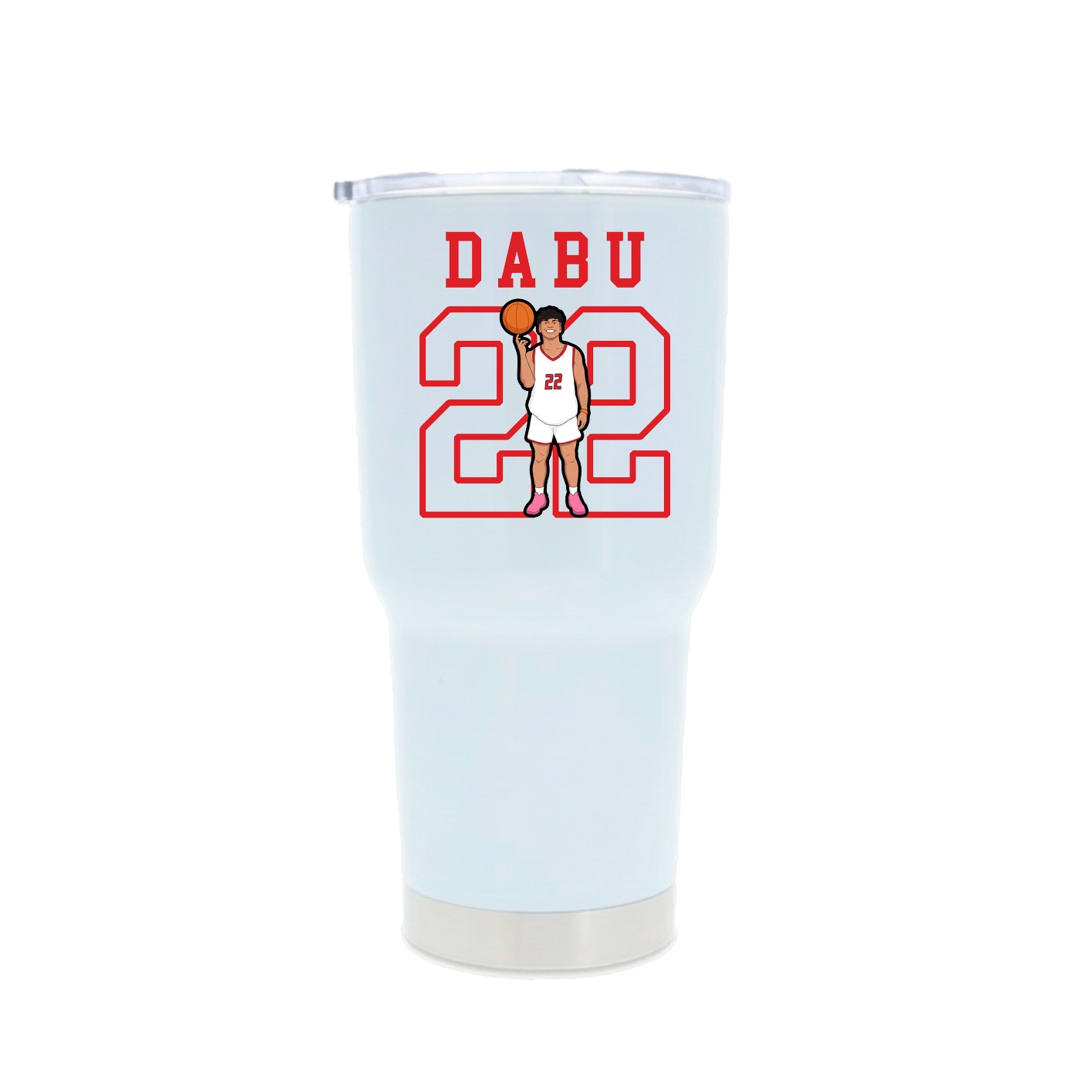 30oz Stainless Steel Tumbler — Shirsey in White