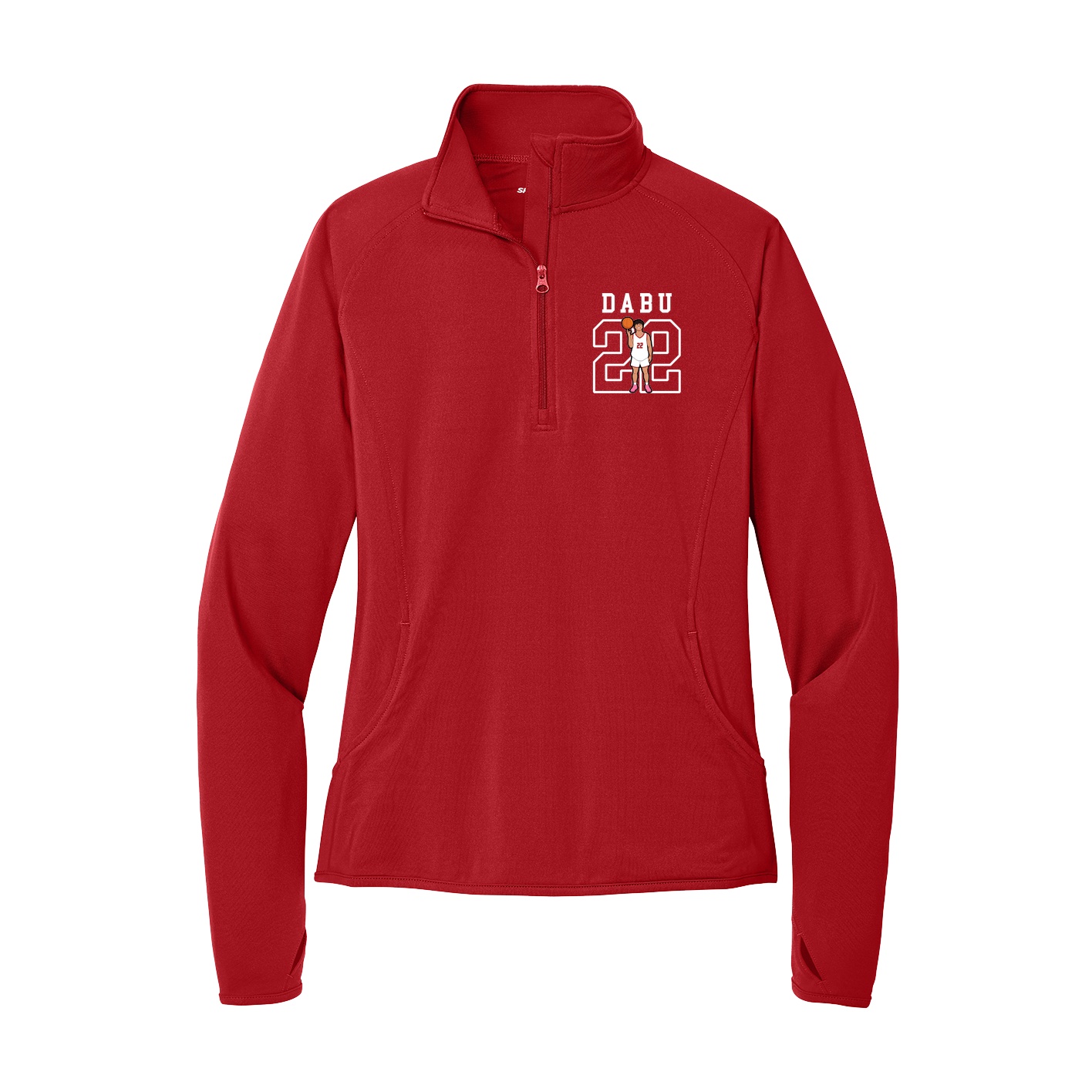 Women's Q-Zip Pullover — Shirsey in Red