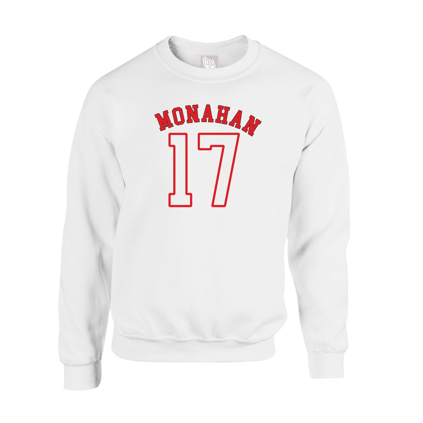 Fleece Crew — Shirsey Arch in White