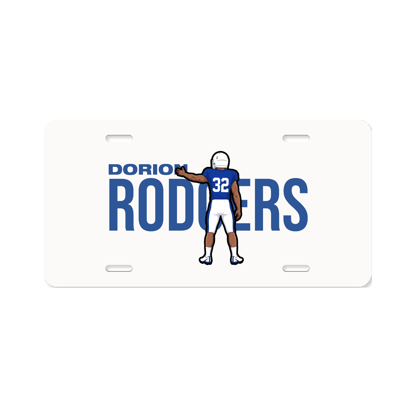 License Plate — Player Name in Classic