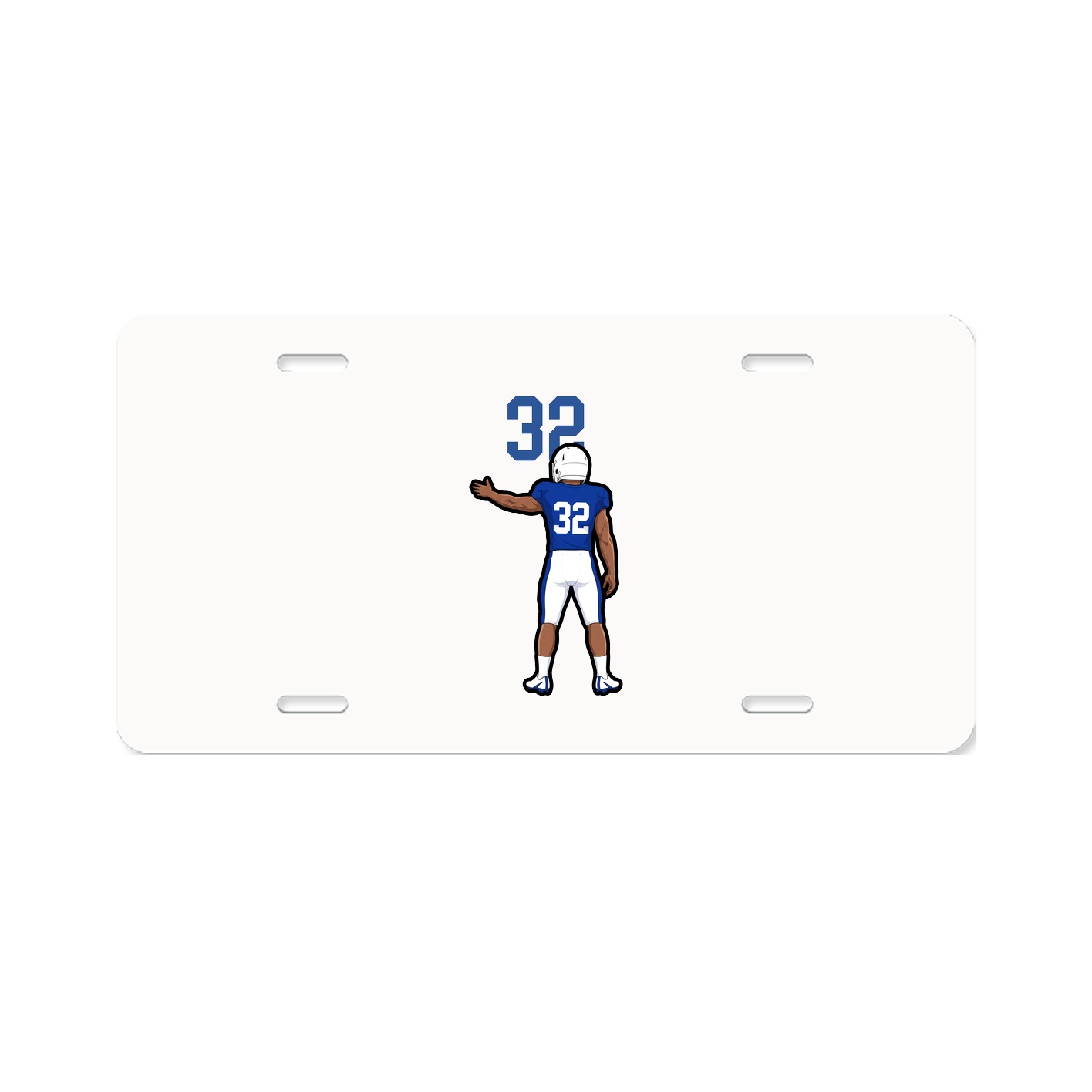 License Plate — Number Top in Classic