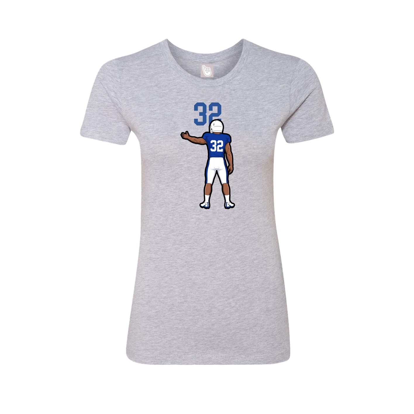 Fitted Women's Tee — Number Top in Grey