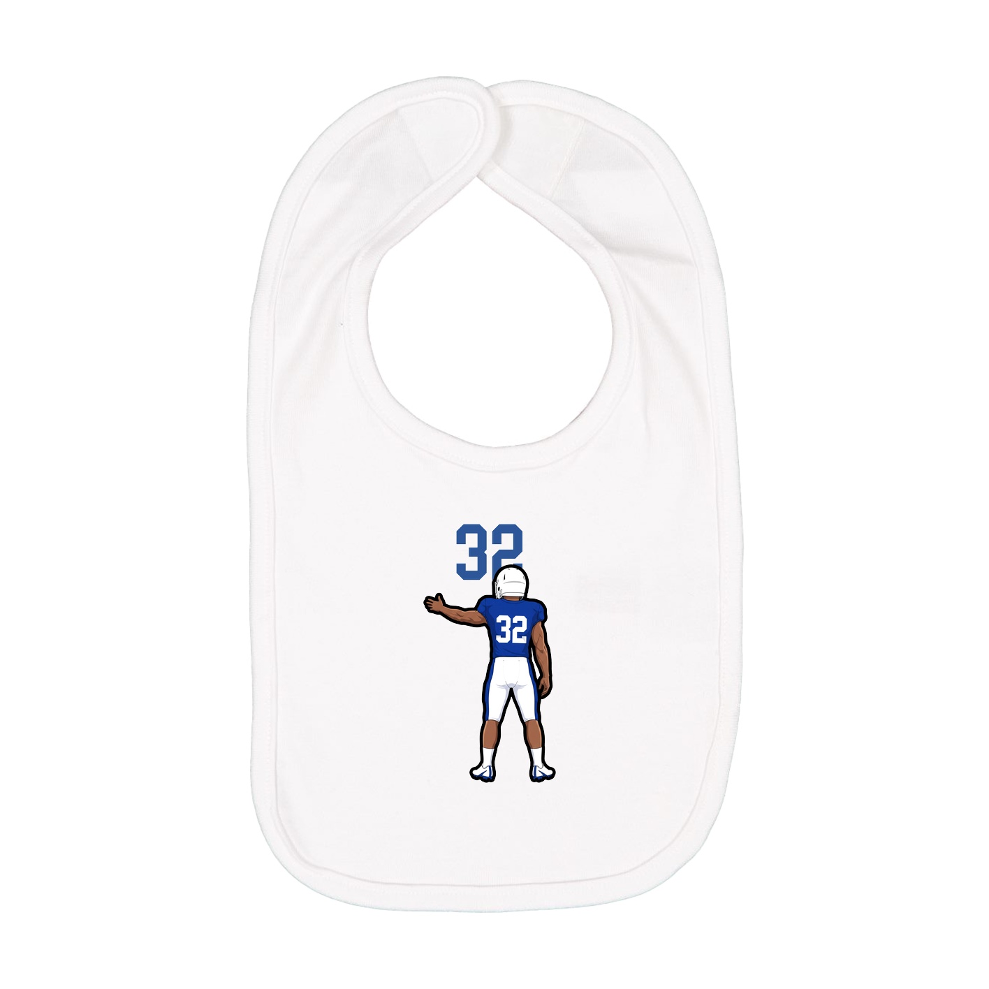 Infant Bib — Number Top in White