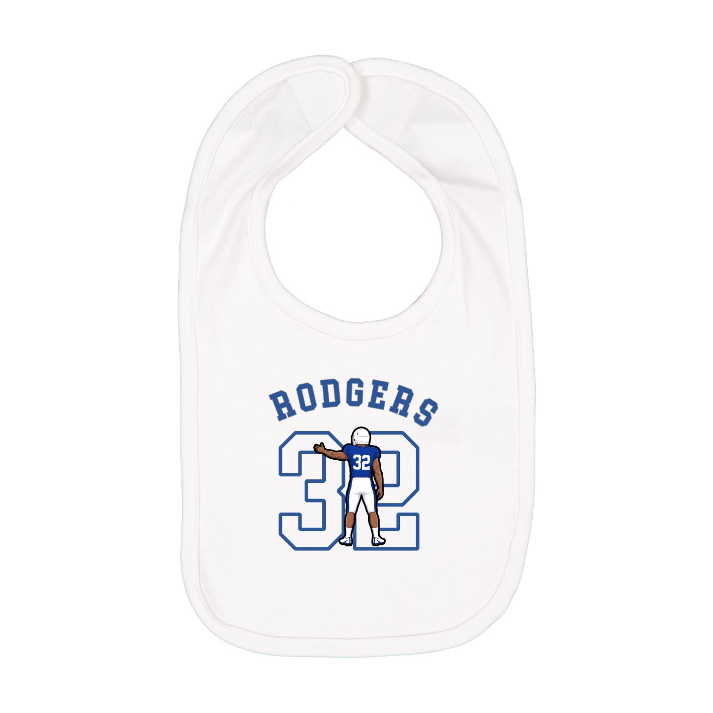 Infant Bib — Shirsey Arch in White