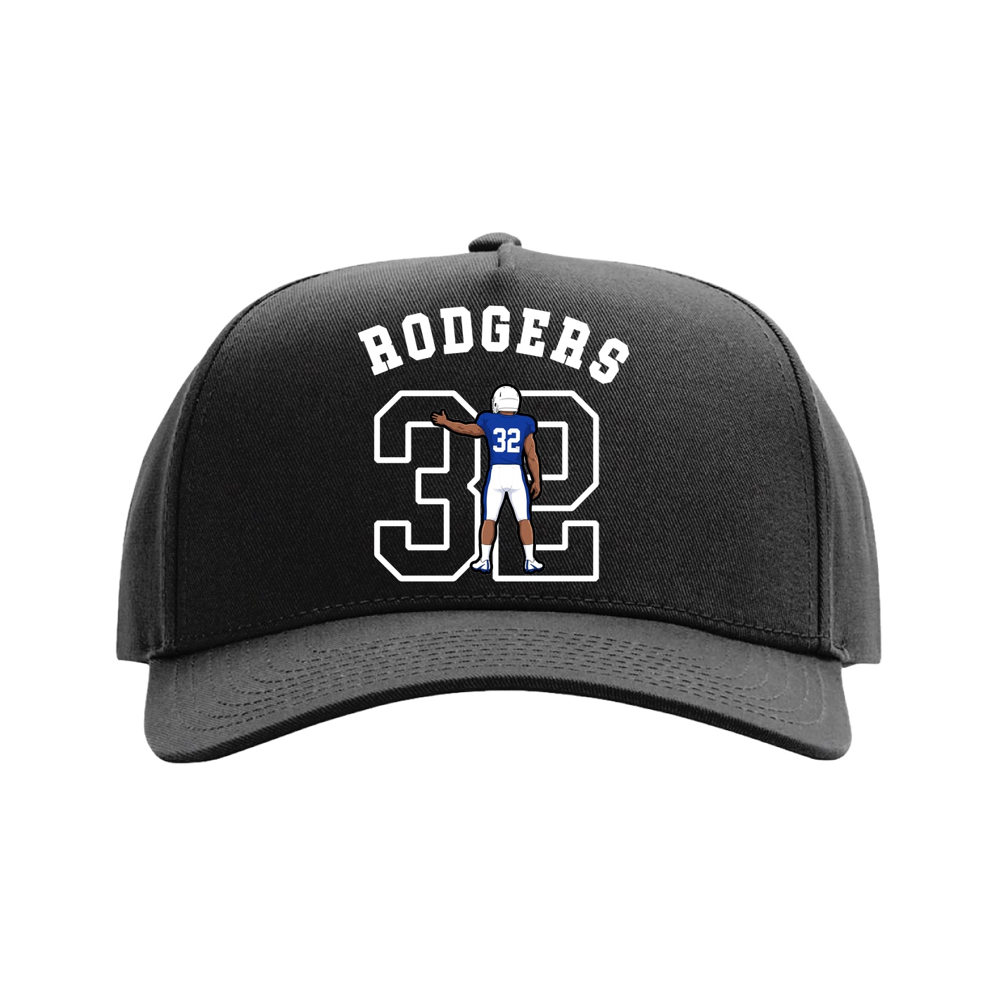Full Fabric Five-Panel Champ Cap — Shirsey Arch in Black