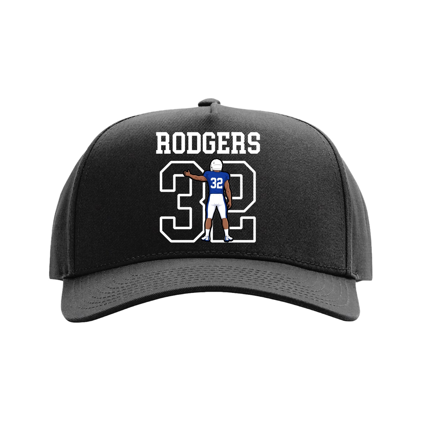 Full Fabric Five-Panel Champ Cap — Shirsey in Black