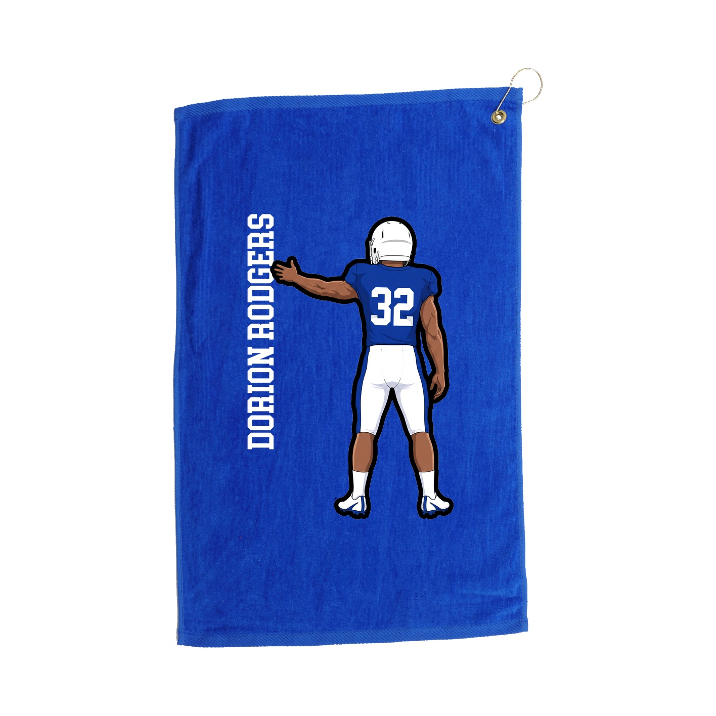 Golf Towel — Name Vertical in Royal