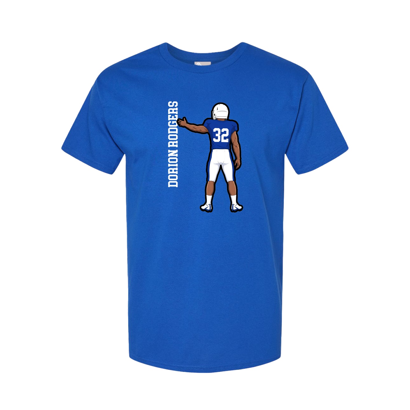 Youth Tee — Name Vertical in Royal