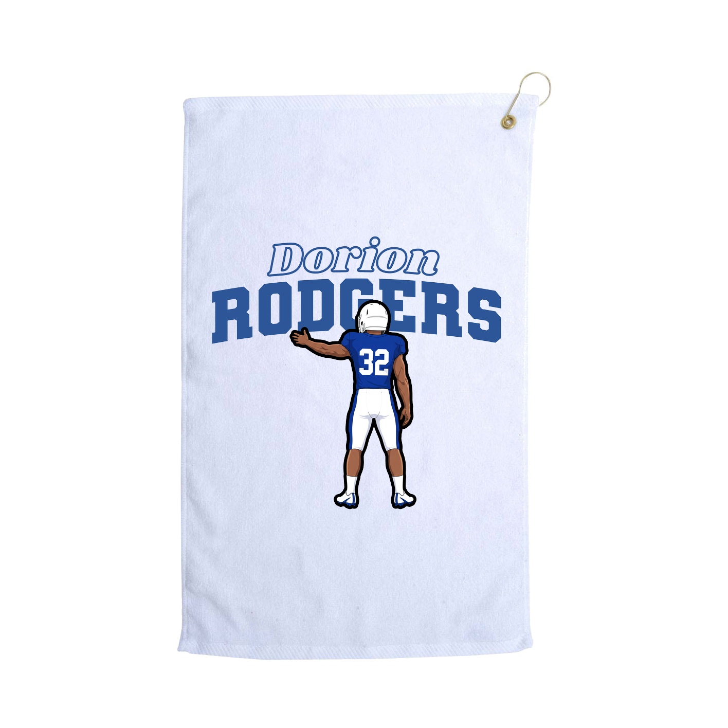 Golf Towel — Name Arch in White