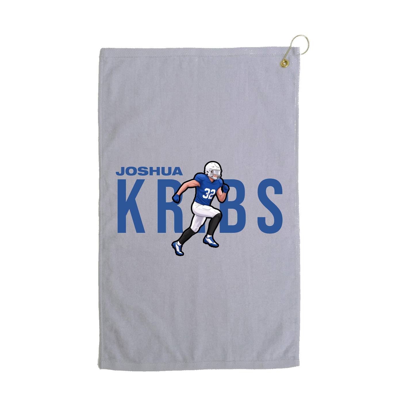 Golf Towel — Player Name in Grey