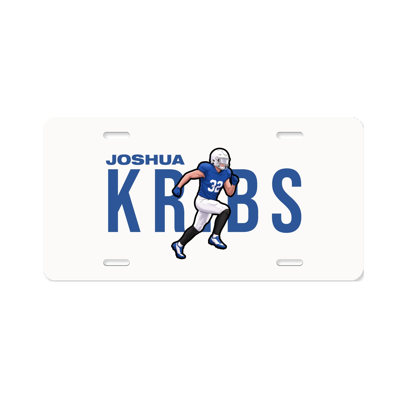 License Plate — Player Name in Classic