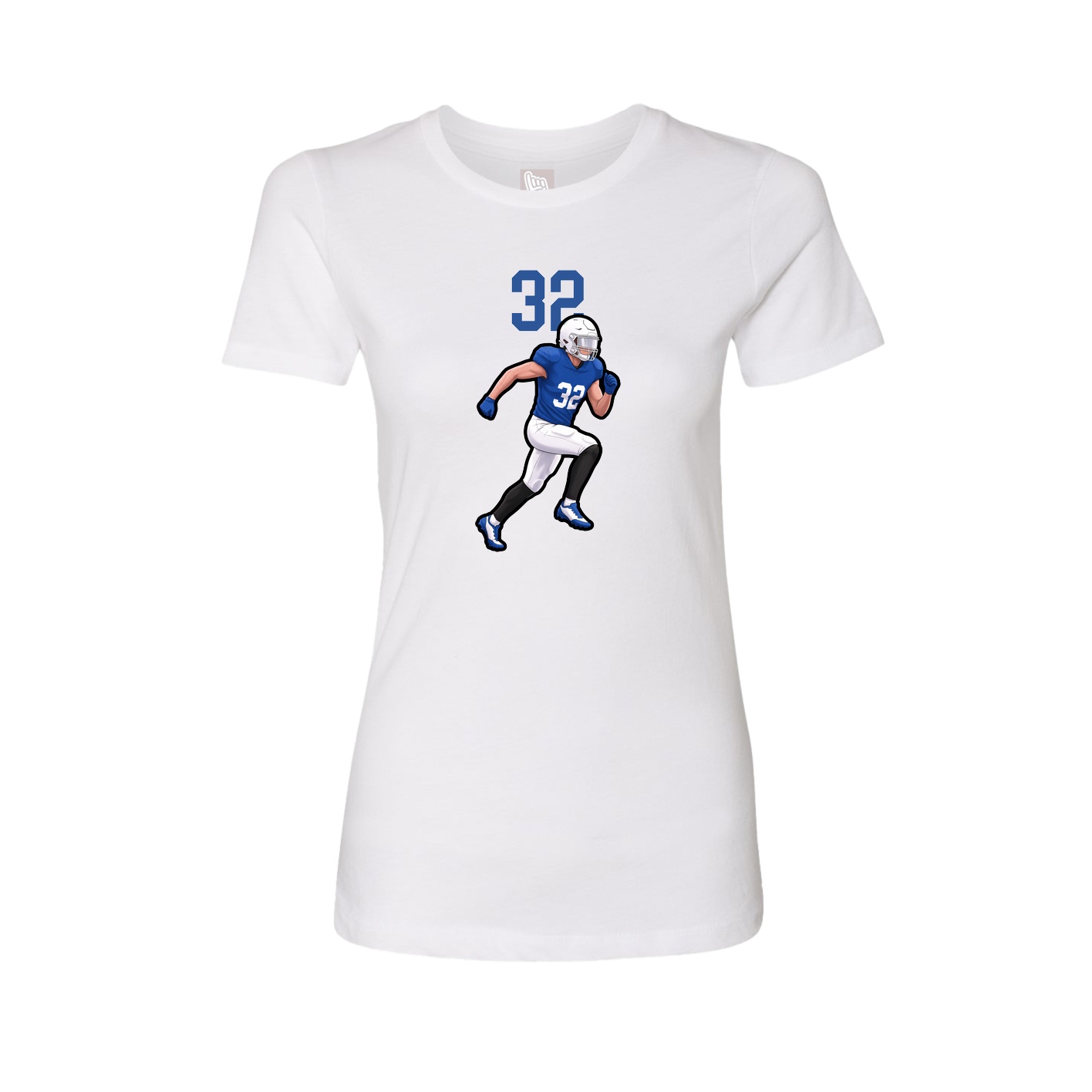 Fitted Women's Tee — Number Top in White