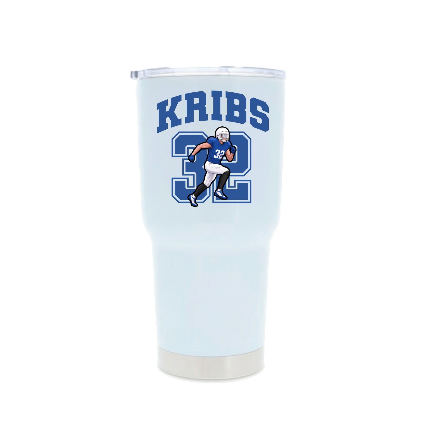 30oz Stainless Steel Tumbler — Number in White