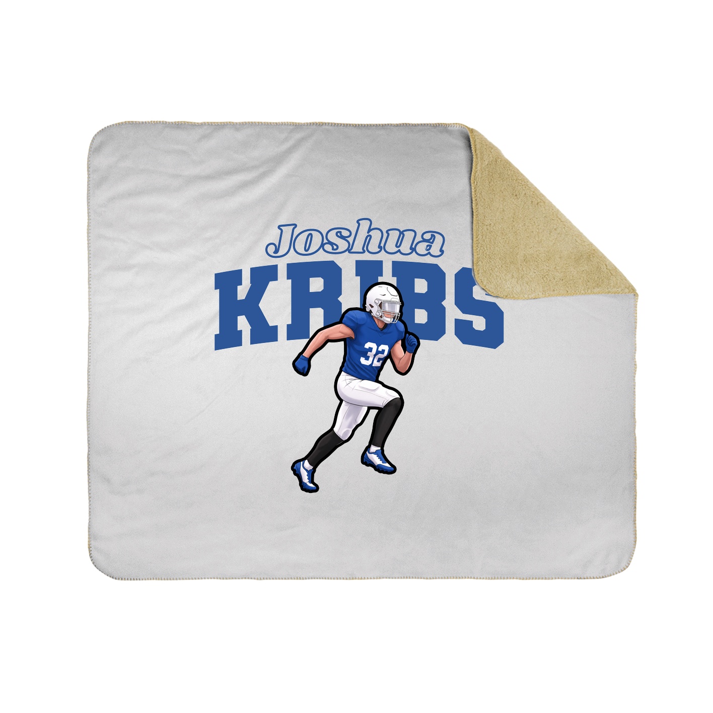 Throw Blanket — Name Arch in White