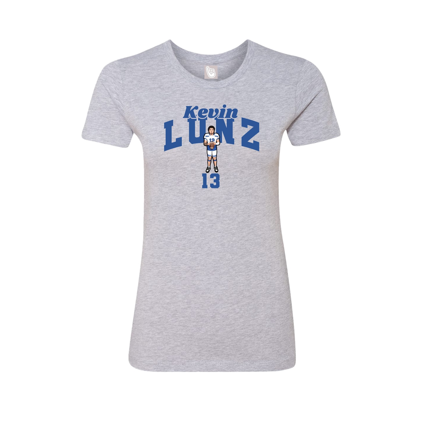 Fitted Women's Tee — Signature Arch in Grey